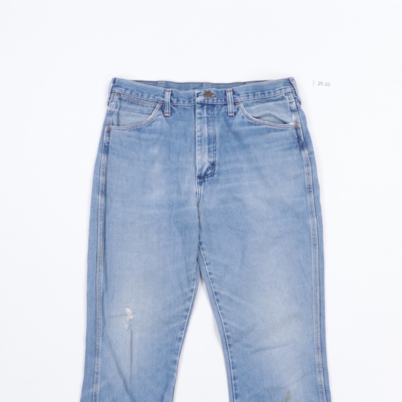 80s Wrangler Mens 33x31Bootcut Denim Jeans USA - Picture 2 of 12